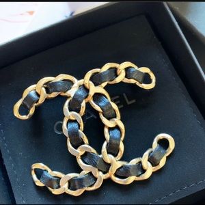 Leather Chanel Brooch